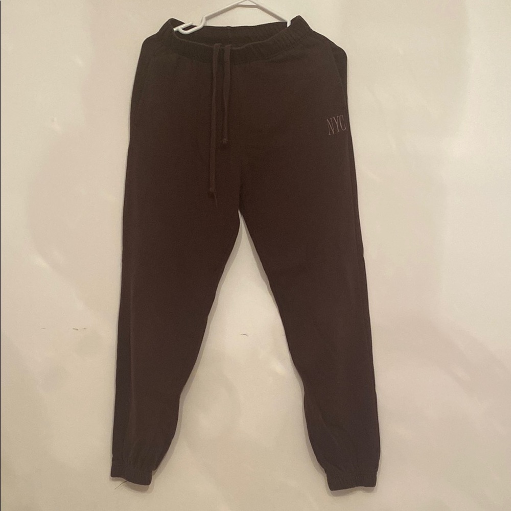 COPY - GARAGE brown cuffed sweatpants